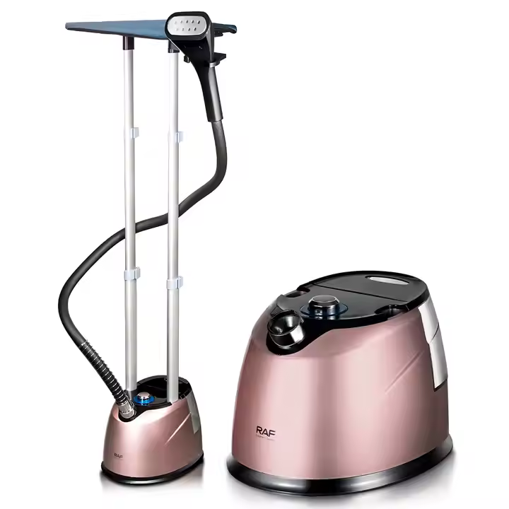 Défroisseur Vapeur Vertical 2000 W Avec Planche À Repasser 8 Niveaux De Vapeur - Réservoir D'eau 2,5 L - Défroisseur Vapeur À Suspendre Robuste Pour Vêtements, Rideaux, Robes De Mariée, CostumesRAF R.3046G