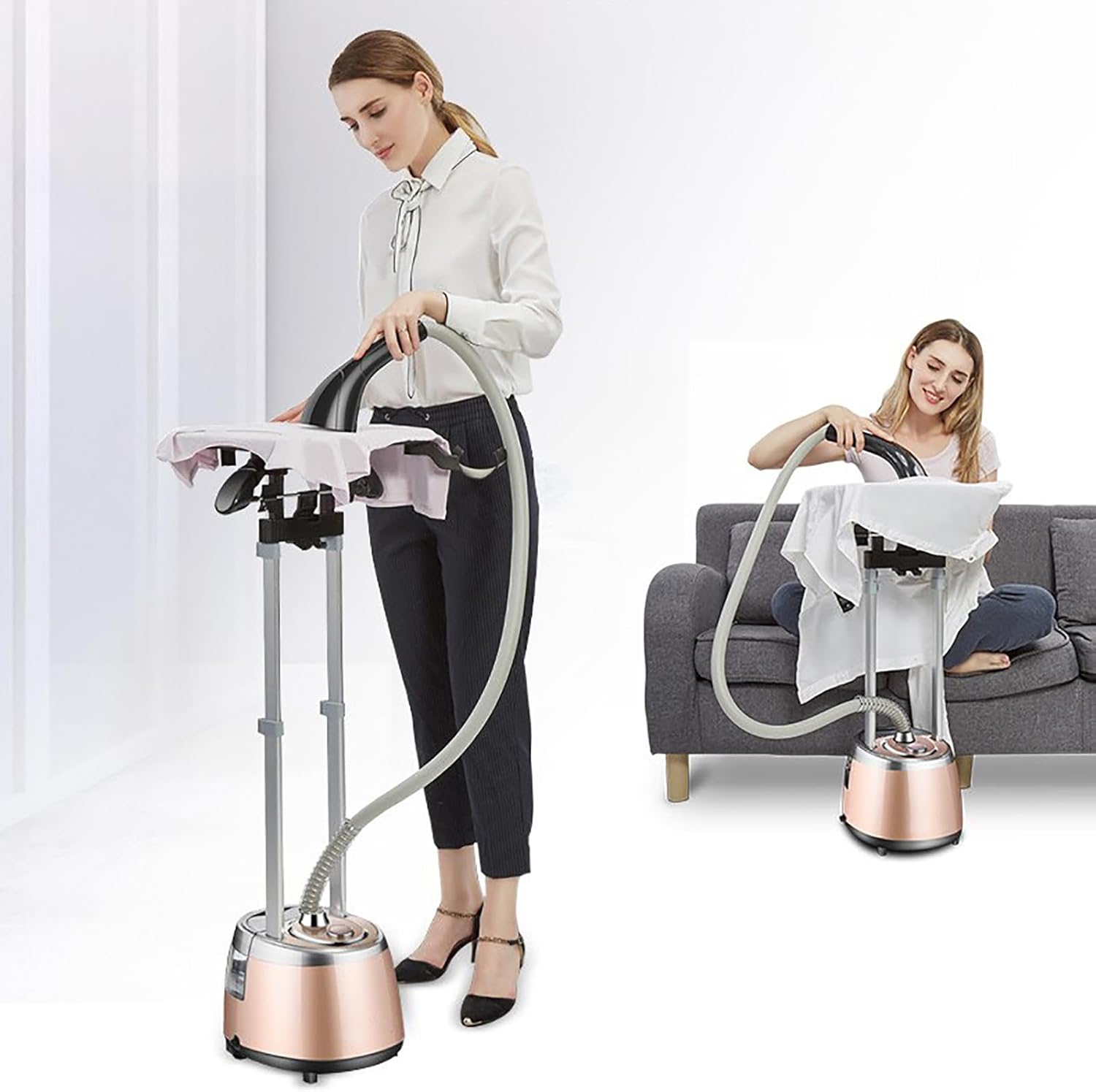 Défroisseur Vapeur Vertical 2000 W Avec Planche À Repasser 8 Niveaux De Vapeur - Réservoir D'eau 2,5 L - Défroisseur Vapeur À Suspendre Robuste Pour Vêtements, Rideaux, Robes De Mariée, CostumesRAF R.3046G_3