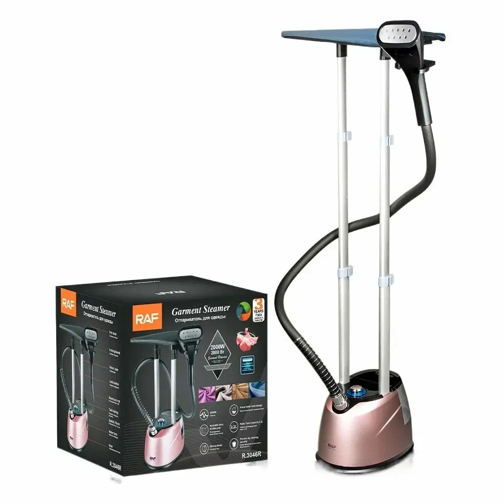 Défroisseur Vapeur Vertical 2000 W Avec Planche À Repasser 8 Niveaux De Vapeur - Réservoir D'eau 2,5 L - Défroisseur Vapeur À Suspendre Robuste Pour Vêtements, Rideaux, Robes De Mariée, CostumesRAF R.3046G_2