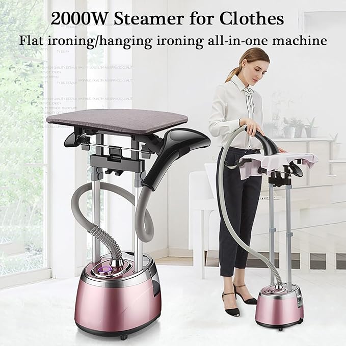 Défroisseur Vapeur Vertical 2000 W Avec Planche À Repasser 8 Niveaux De Vapeur - Réservoir D'eau 2,5 L - Défroisseur Vapeur À Suspendre Robuste Pour Vêtements, Rideaux, Robes De Mariée, CostumesRAF R.3046G_1