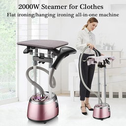 Défroisseur Vapeur Vertical 2000 W Avec Planche À Repasser 8 Niveaux De Vapeur - Réservoir D'eau 2,5 L - Défroisseur Vapeur À Suspendre Robuste Pour Vêtements, Rideaux, Robes De Mariée, CostumesRAF R.3046G