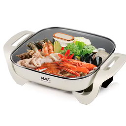  Poêle à frire électrique antiadhésive RAF, chauffe-plats et marmite de cuisson 5 L Multifonction pour fritures, grillades rapide...