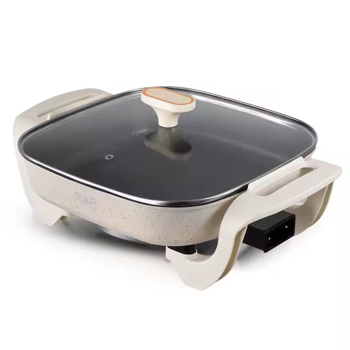  Poêle à frire électrique antiadhésive RAF, chauffe-plats et marmite de cuisson 5 L Multifonction pour fritures, grillades rapide..._1