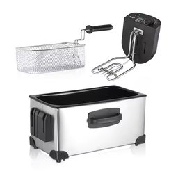 Friteuse électrique multifonctionnelle R.5299, 2 000 W, en acier inoxydable, capacité de 3L , pour usage domestique