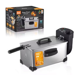 Friteuse électrique multifonctionnelle R.5299, 2 000 W, en acier inoxydable, capacité de 3L , pour usage domestique