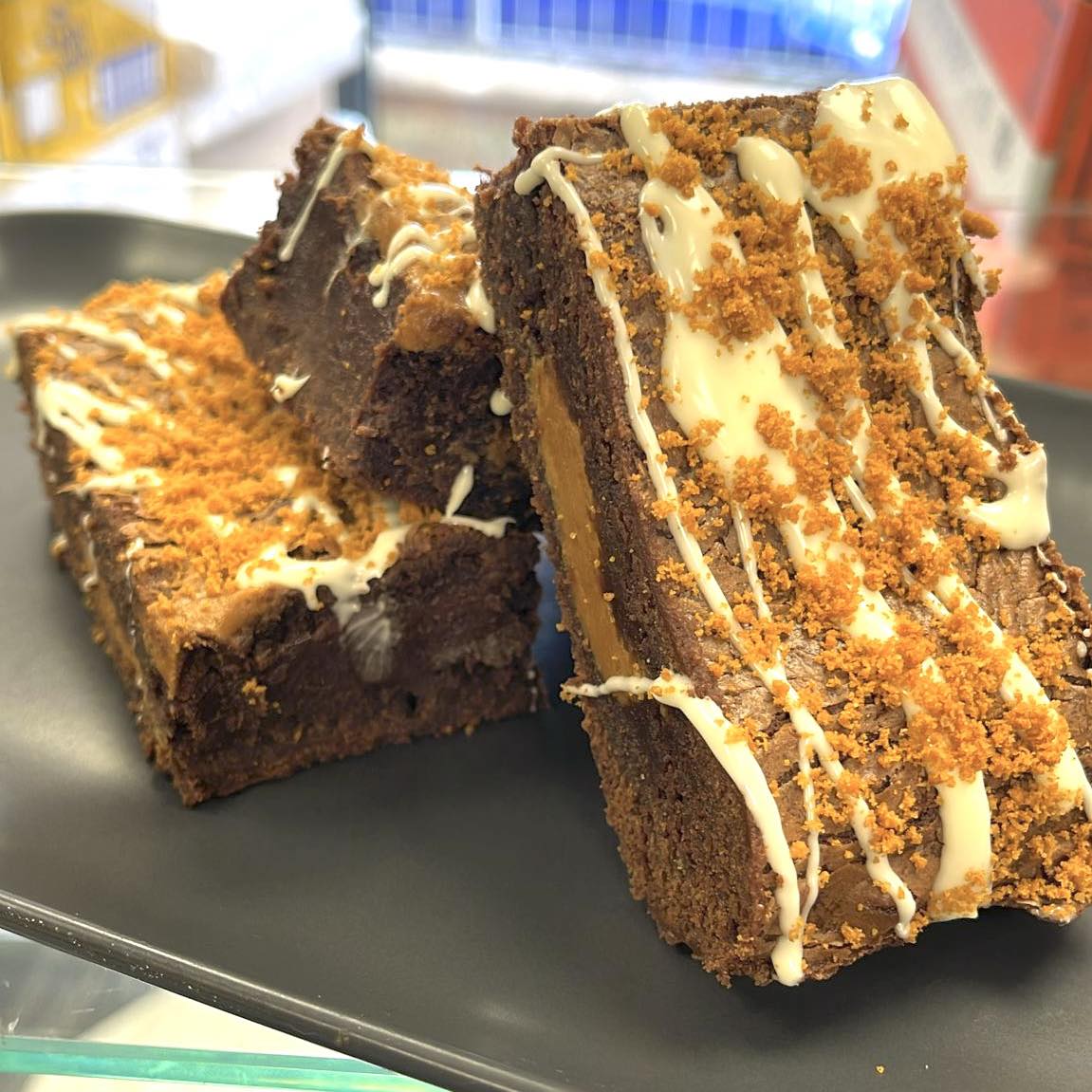 Biscoff Stuffed Brownie