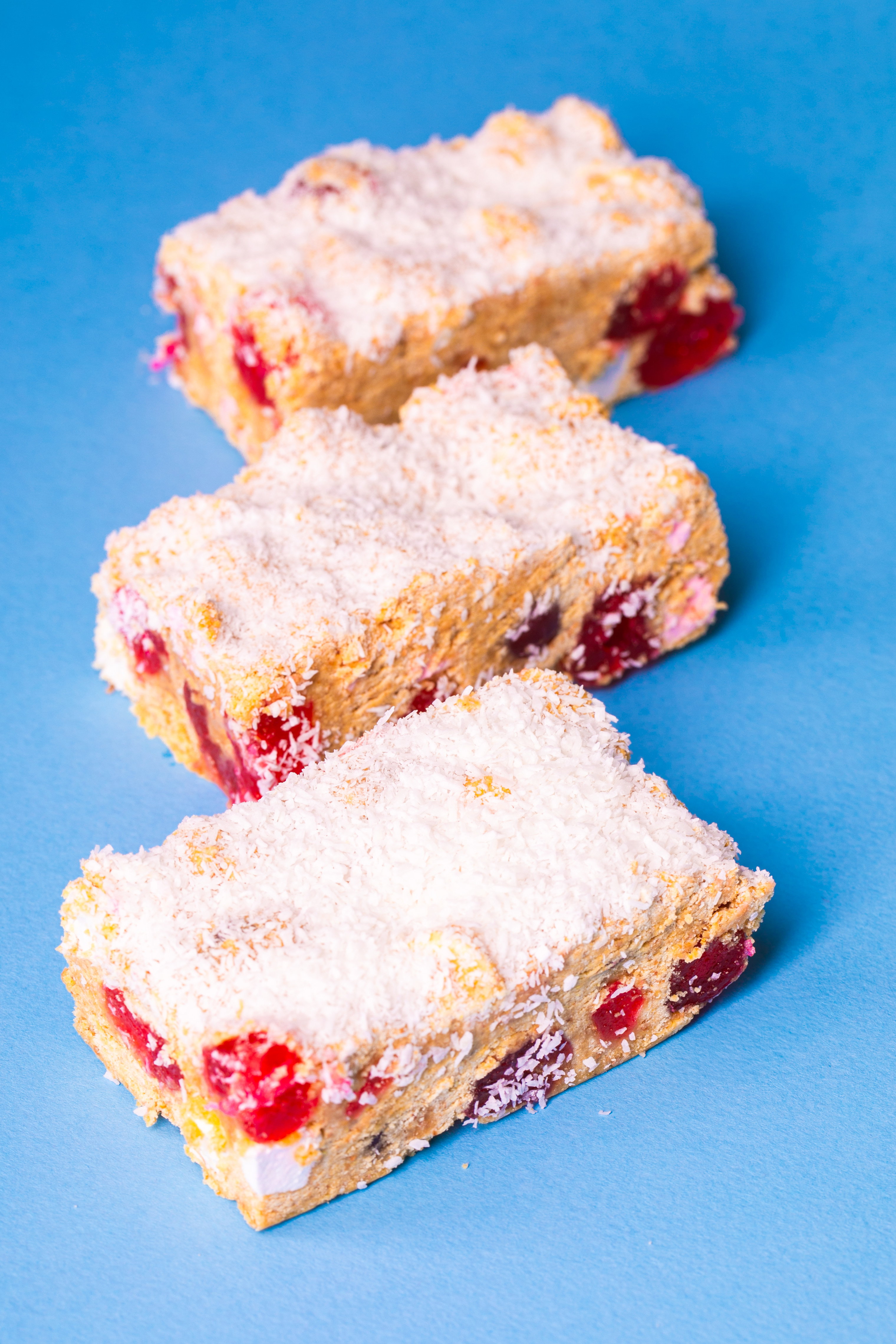 Cherry and Coconut fifteen