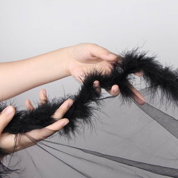 Luxurious Black Robe with fur