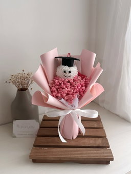 (GP009) Graduation Ping Pong Baby Breath Bouquet 