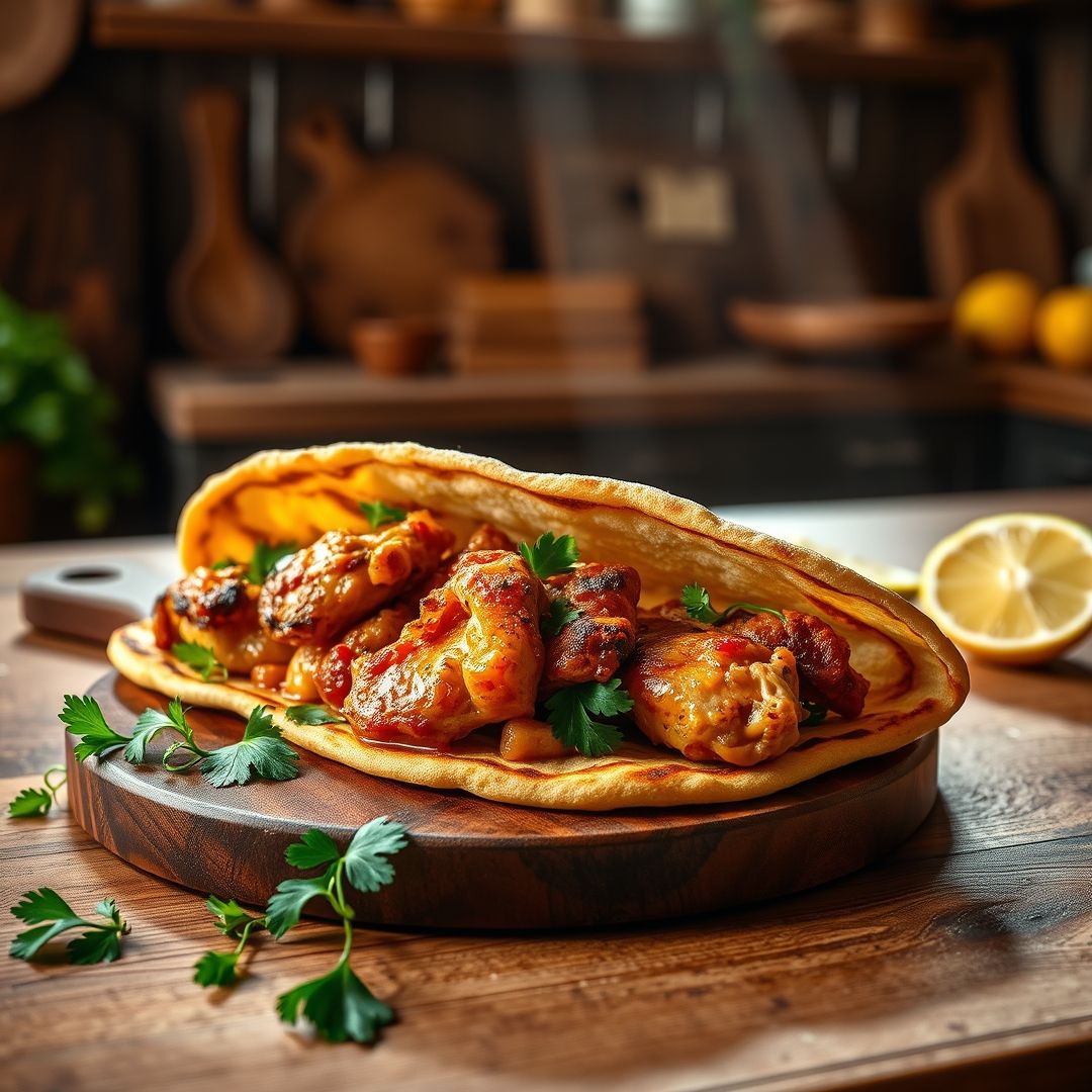 Faratha poulet + legumes 