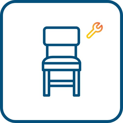 Réparation de chaises en bois