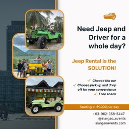 Jeep and driver Rental