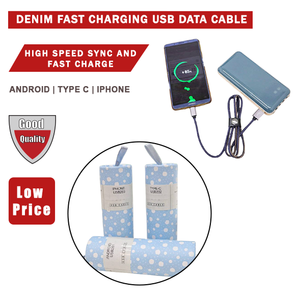 DENIM FAST USB DATA CABLE