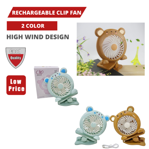 CUTE BEAR CLIP FAN