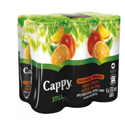 Cappy Still  Fruit Juice Blend Cans 6 x 330ml