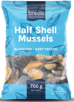 Half Shell Mussels 700g