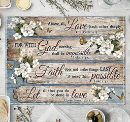 Heavenly Whispers Bible Inspired Placemats - Set of 4