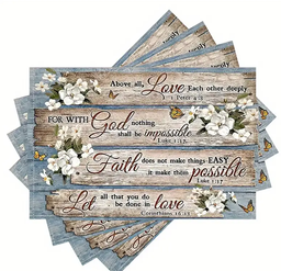 Heavenly Whispers Bible Inspired Placemats - Set of 4
