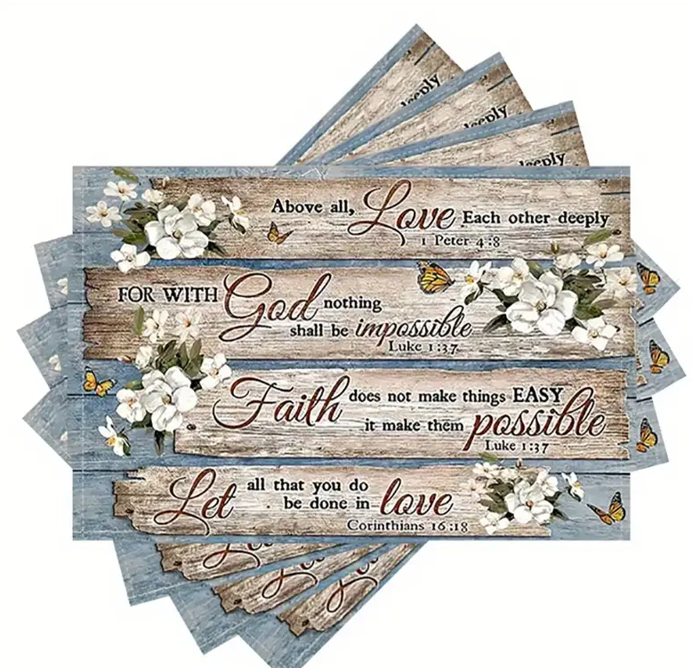 Heavenly Whispers Bible Inspired Placemats - Set of 4_0