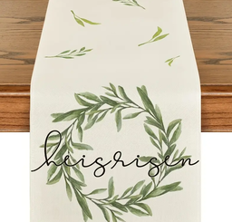 He Has Risen! A Blessed Wreath Table Runner - 184 x 34cm
