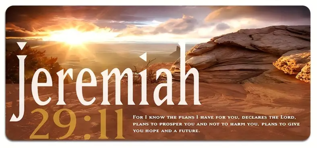 XXL Gaming Mouse Pad - Inspirational Jeremiah 29:11 - 90x40cm_0