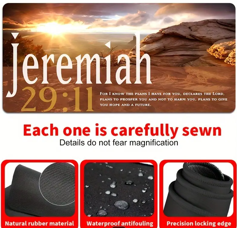 XXL Gaming Mouse Pad - Inspirational Jeremiah 29:11 - 90x40cm_2