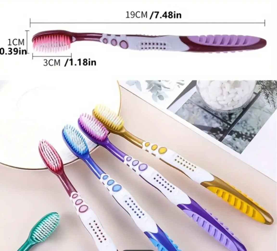 Toothbrushes, Each Wrapped Individually, Featuring Medium Soft Or Hard Bristles_1