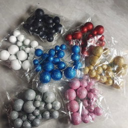 Bolas decorativas com brilho Cor Diversos 20pcs