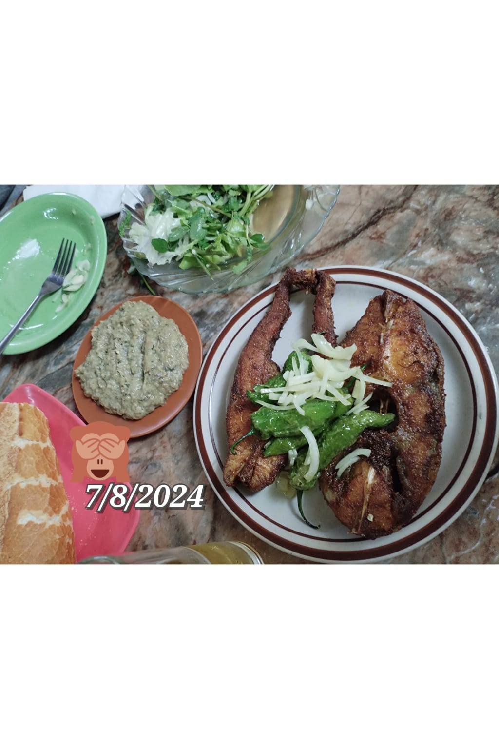 Trance poisson cornes + pima curry +satini brinzel+ salade_2
