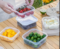 05pcs Box 350ml Outdoor Portable Bowl, pp Material Sealed Leak-proof.