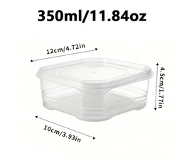 05pcs Box 350ml Outdoor Portable Bowl, pp Material Sealed Leak-proof.