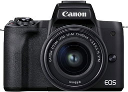 Canon EOS M50 Mark II Noir VLOGGER KiT + EF-M 15-45 mm IS STM Noir