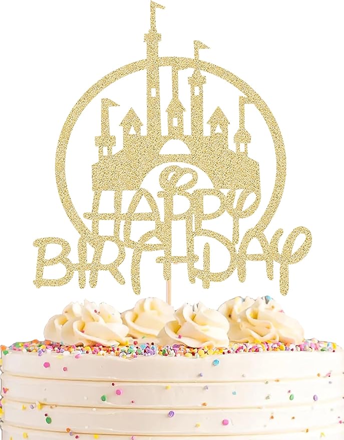 Cake Topper Happy Birthday + Castelo _0