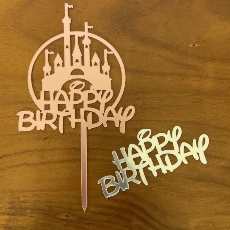Cake Topper Happy Birthday + Castelo _1