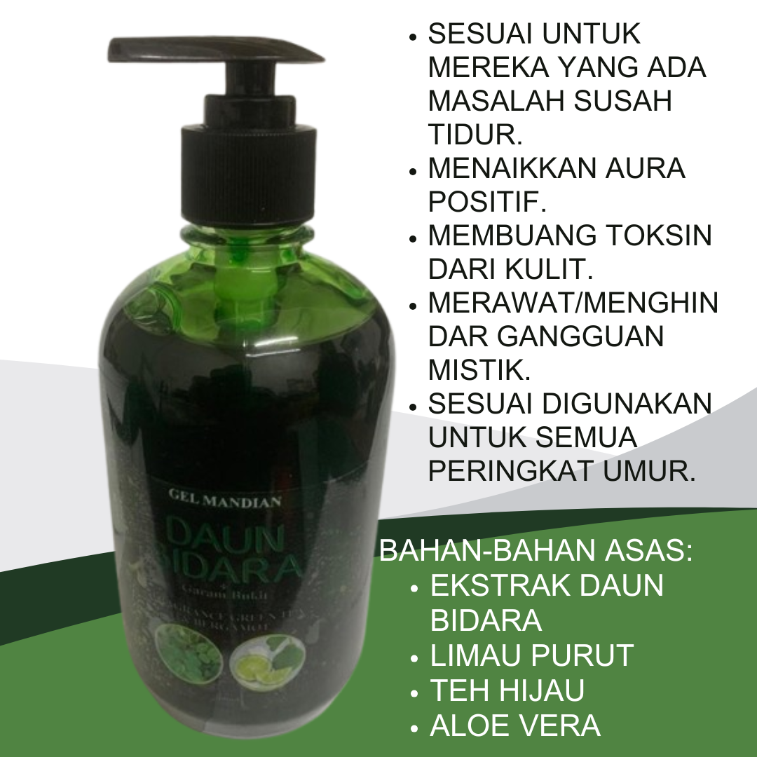Gel Mandian Daun Bidara & Garam Bukit 500ml rm15.70_1