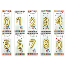 Velas Numericas Happy Birthday Douradas