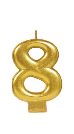 Velas Numericas Happy Birthday Douradas