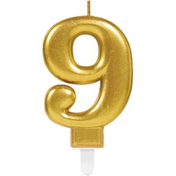 Velas Numericas Happy Birthday Douradas