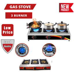 GAS STOVE - 3 BURNER RED