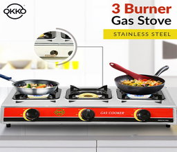 GAS STOVE - 3 BURNER RED
