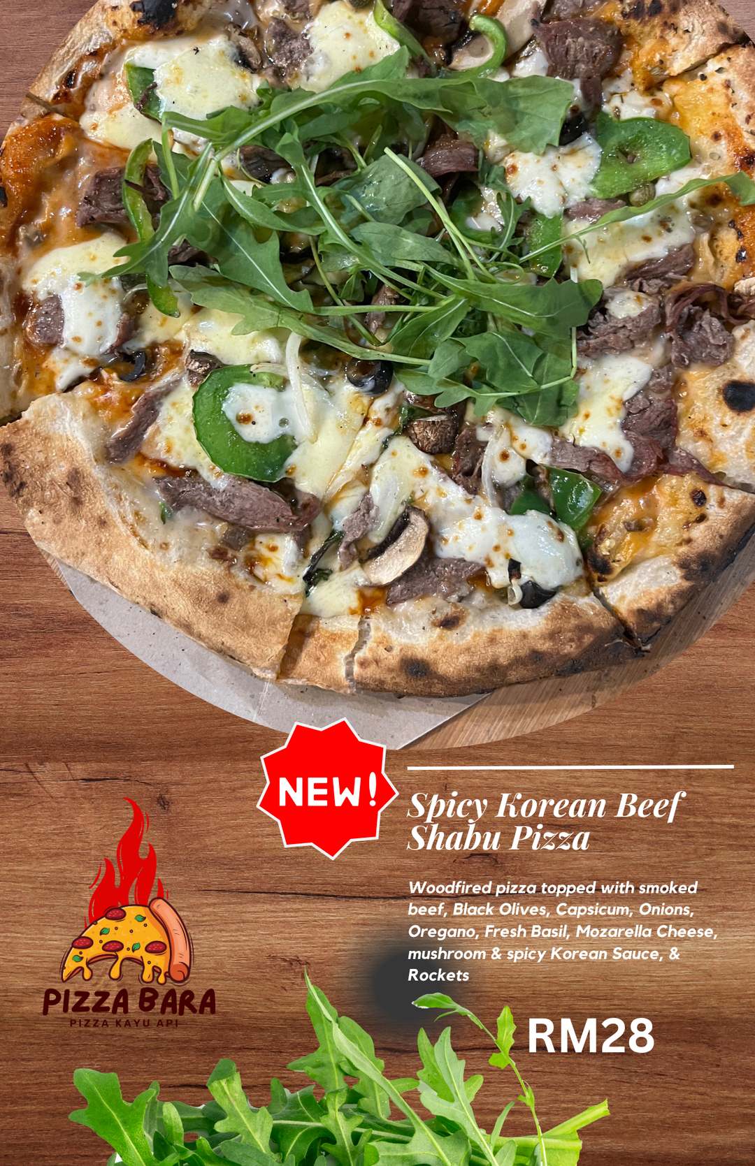 Spicy Korean Beef Shabu Pizza 