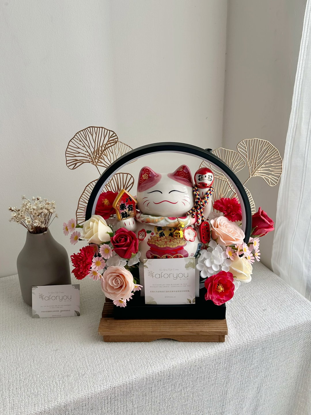 (Pre order) Led Light Lucky Cat Grand Opening Gift 