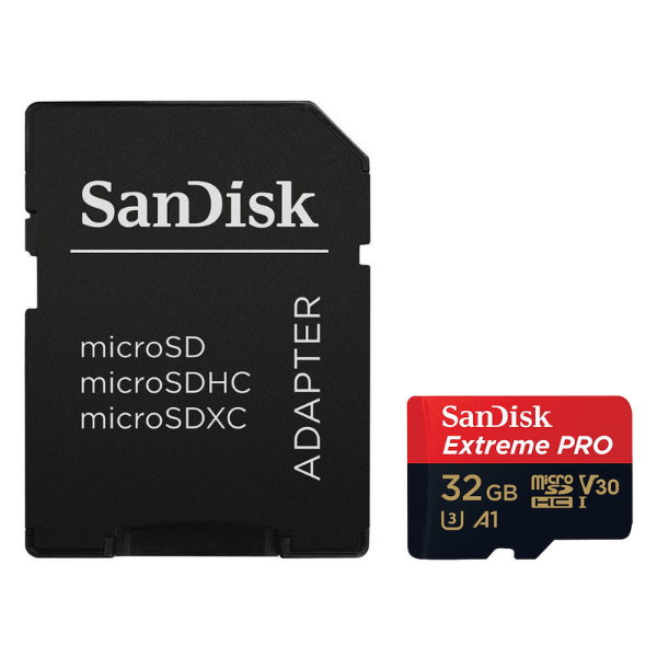 SanDisk Extreme Pro microSDHC UHS-I U3 V30 A1 32Gb + Adaptateur SD_0