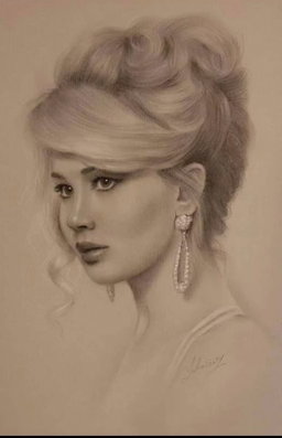 1075 identification number beautiful paper print of a Lady