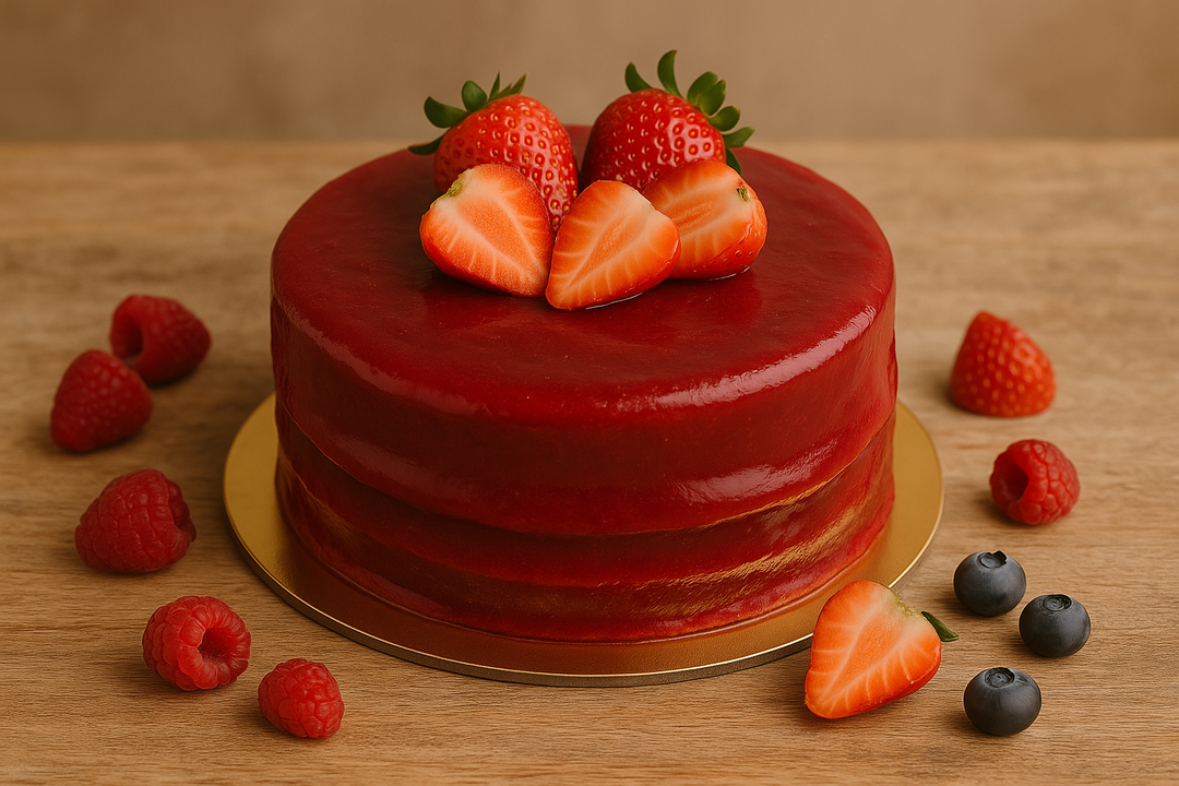 Torta Keto de Vainilla con Frutos Rojos (Bajo Pedido)