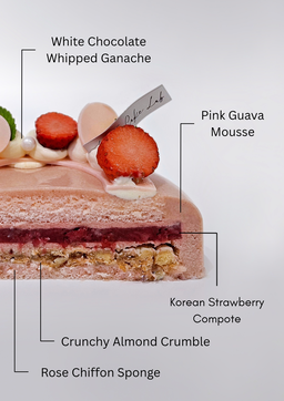 Pink Guava Strawberry Cake