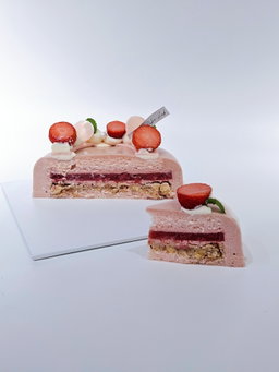 Pink Guava Strawberry Cake