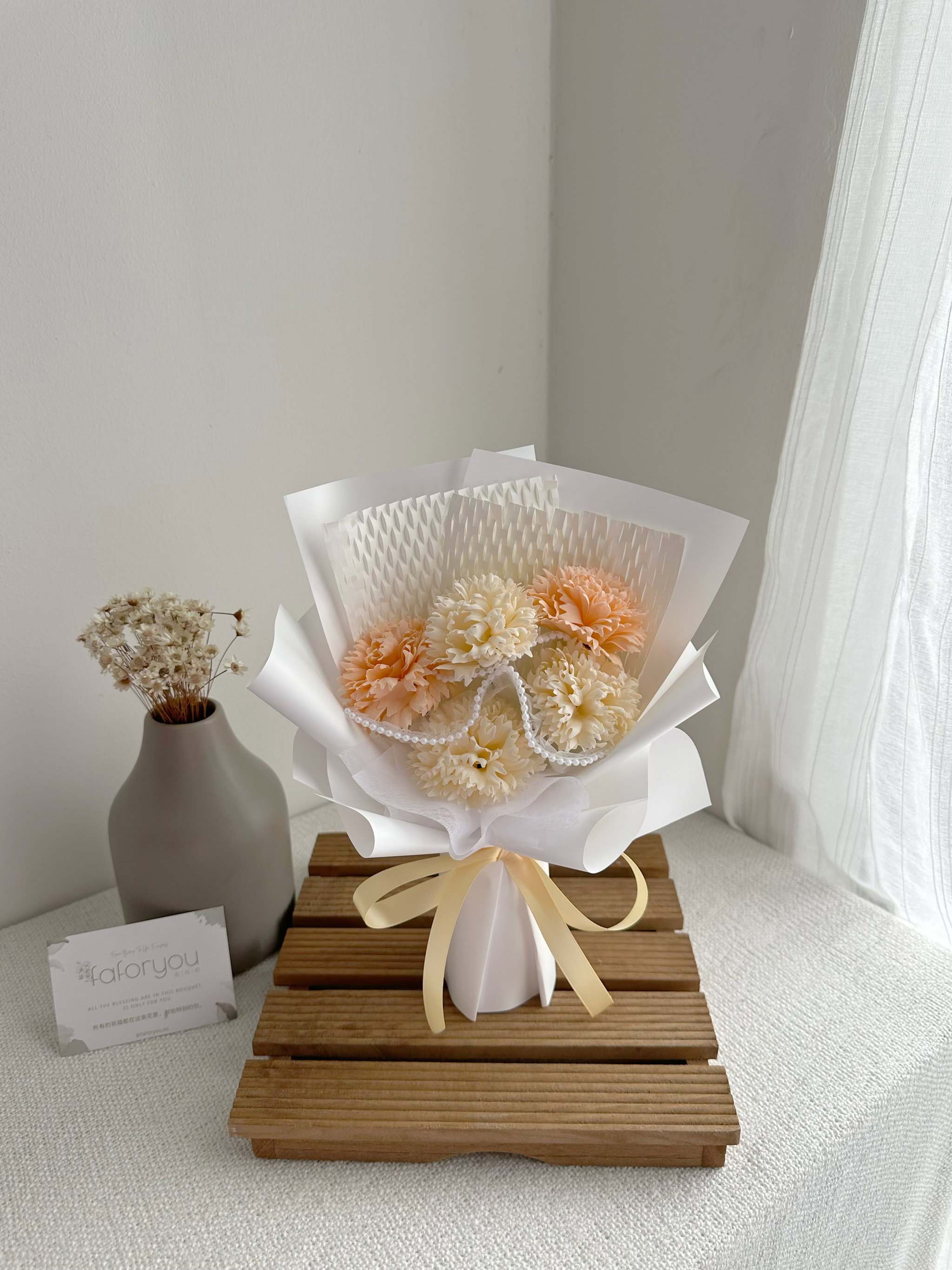 ( MC10 ) Carnation Soap Flower Bouquet _4