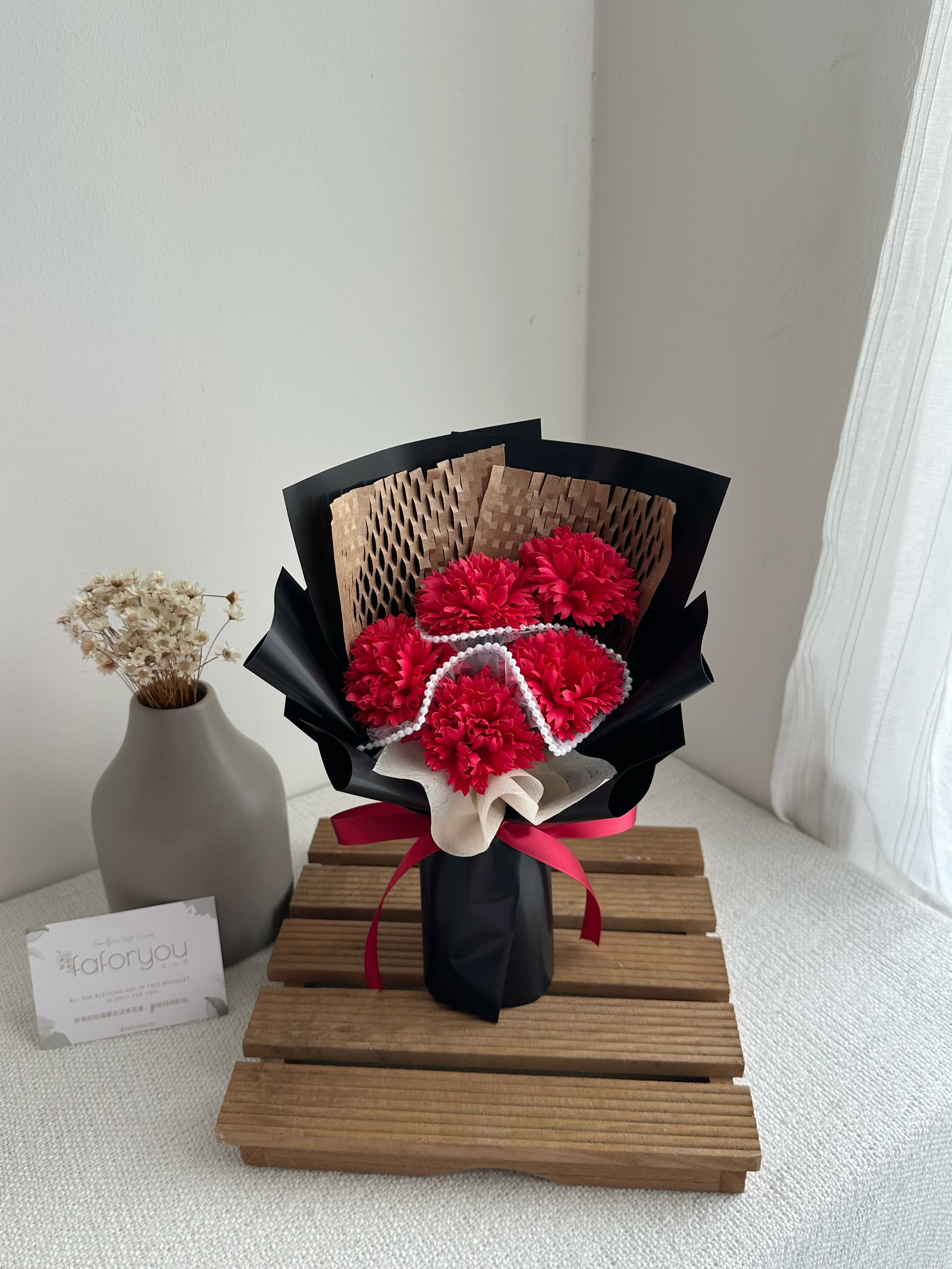 ( MC10 ) Carnation Soap Flower Bouquet _5