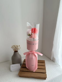 3 Stalk Soap Flower Round Bouquet 